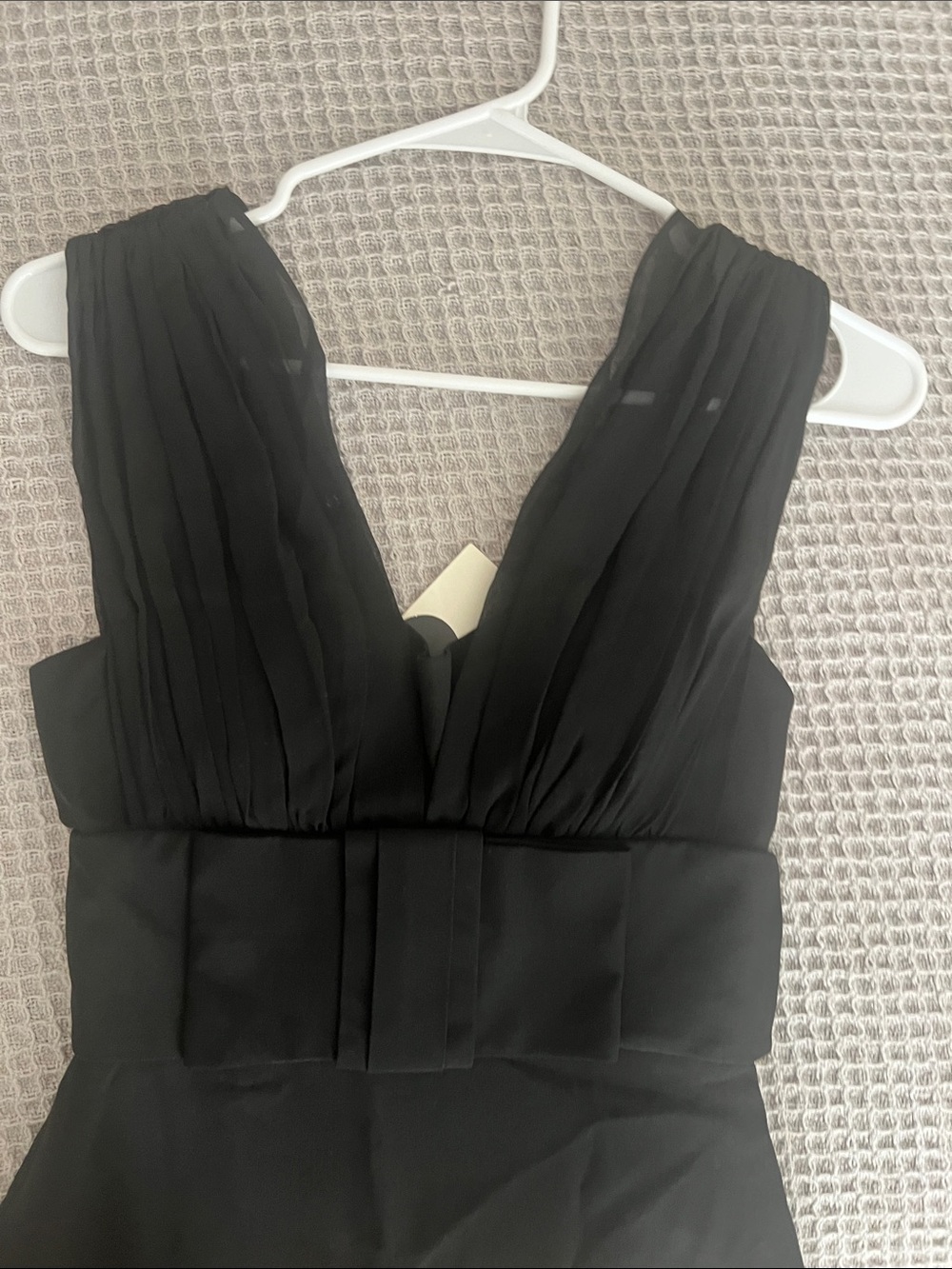 bebe Black Plunging V-Neck Mini Dress - Picture 5 of 6